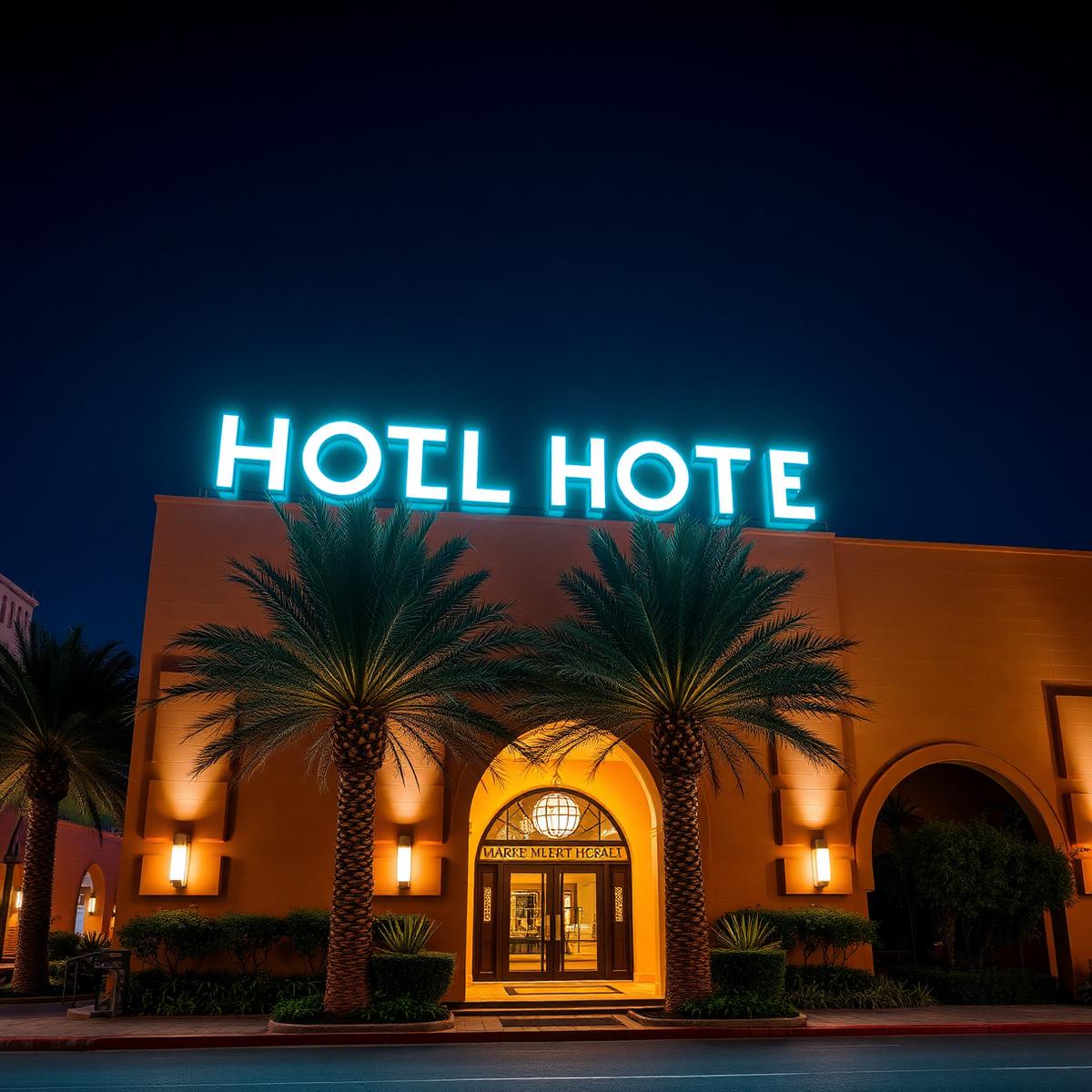 Enseigne lumineuse LED — Hôtel Atlas — Hôtellerie · Marrakech — Fabriqué par Lettre 3D Maroc
