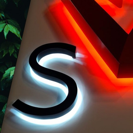 Lettres PVC 19mm rétro-éclairées à Rabat — Lettre 3D Maroc